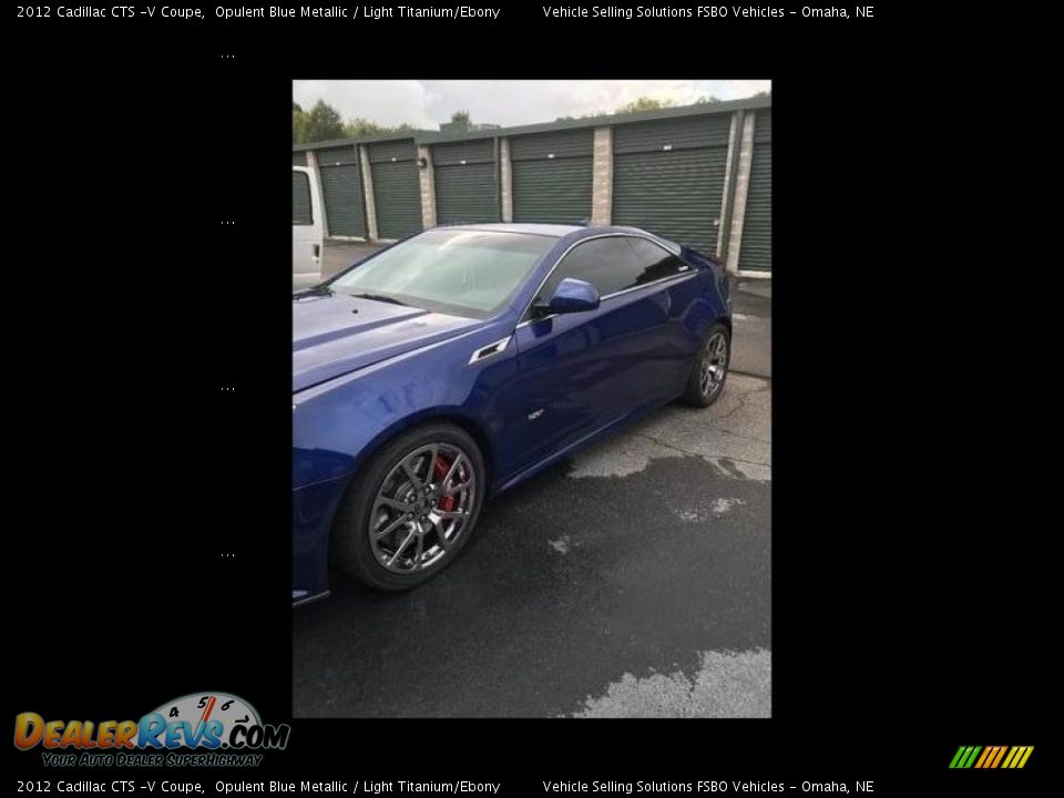 2012 Cadillac CTS -V Coupe Opulent Blue Metallic / Light Titanium/Ebony Photo #4