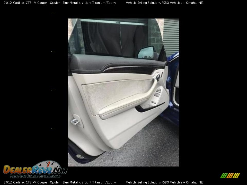 2012 Cadillac CTS -V Coupe Opulent Blue Metallic / Light Titanium/Ebony Photo #5