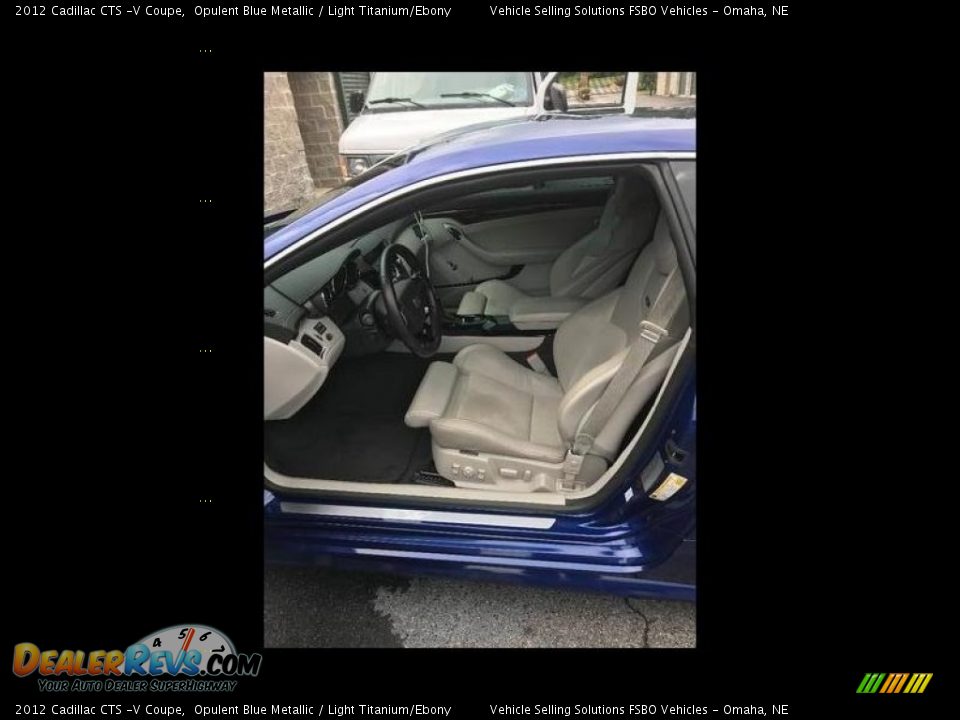2012 Cadillac CTS -V Coupe Opulent Blue Metallic / Light Titanium/Ebony Photo #6