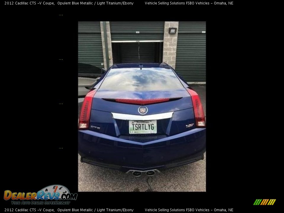 2012 Cadillac CTS -V Coupe Opulent Blue Metallic / Light Titanium/Ebony Photo #7