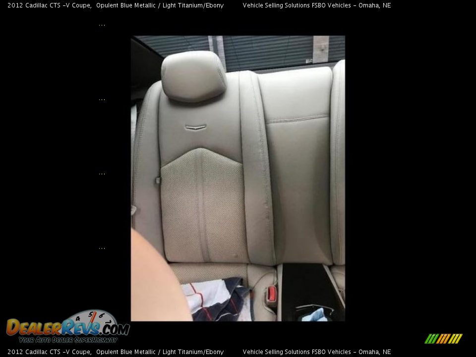 2012 Cadillac CTS -V Coupe Opulent Blue Metallic / Light Titanium/Ebony Photo #8