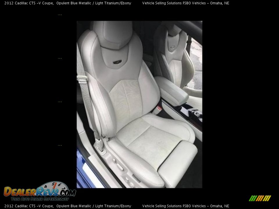 2012 Cadillac CTS -V Coupe Opulent Blue Metallic / Light Titanium/Ebony Photo #9