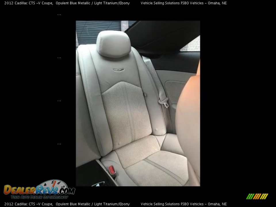2012 Cadillac CTS -V Coupe Opulent Blue Metallic / Light Titanium/Ebony Photo #11