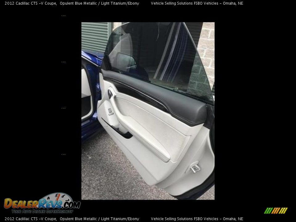 2012 Cadillac CTS -V Coupe Opulent Blue Metallic / Light Titanium/Ebony Photo #13