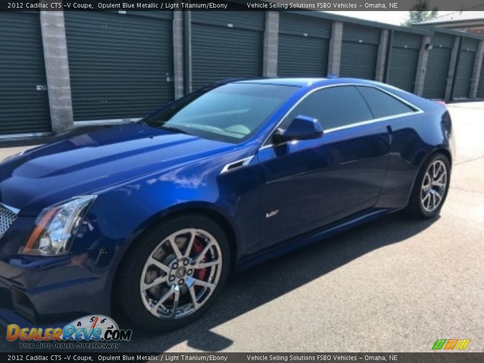 2012 Cadillac CTS -V Coupe Opulent Blue Metallic / Light Titanium/Ebony Photo #14