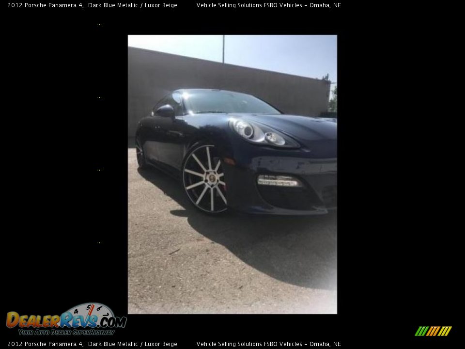 2012 Porsche Panamera 4 Dark Blue Metallic / Luxor Beige Photo #7