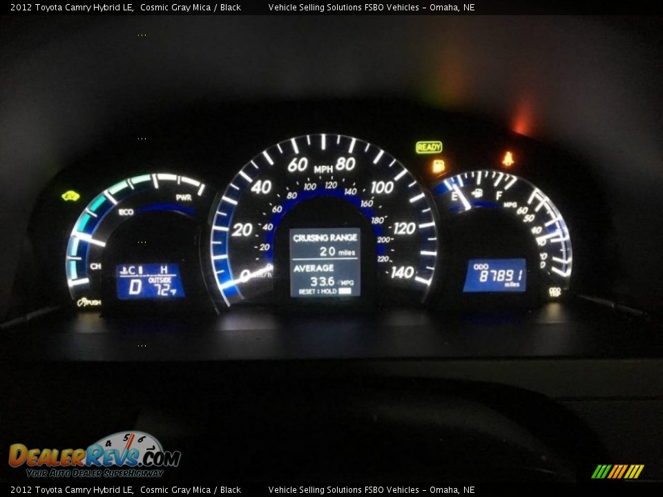 2012 Toyota Camry Hybrid LE Cosmic Gray Mica / Black Photo #3