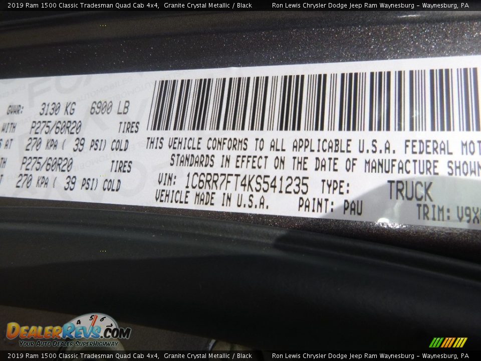 2019 Ram 1500 Classic Tradesman Quad Cab 4x4 Granite Crystal Metallic / Black Photo #14