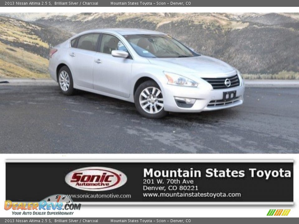 2013 Nissan Altima 2.5 S Brilliant Silver / Charcoal Photo #1