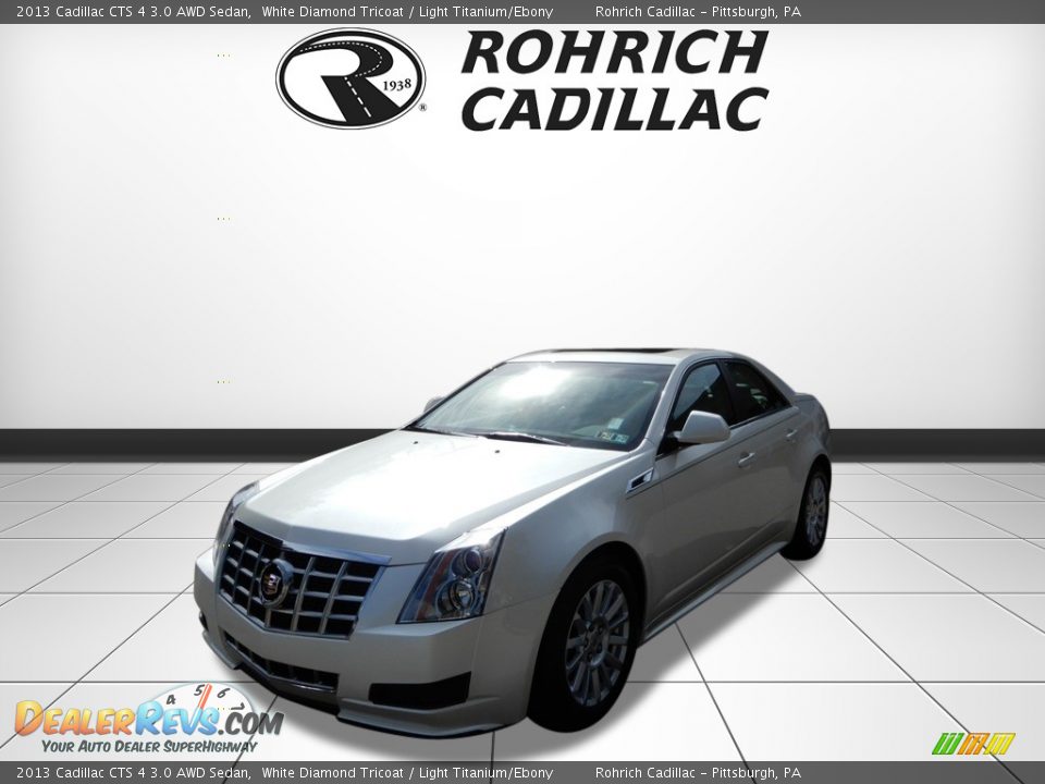 2013 Cadillac CTS 4 3.0 AWD Sedan White Diamond Tricoat / Light Titanium/Ebony Photo #1