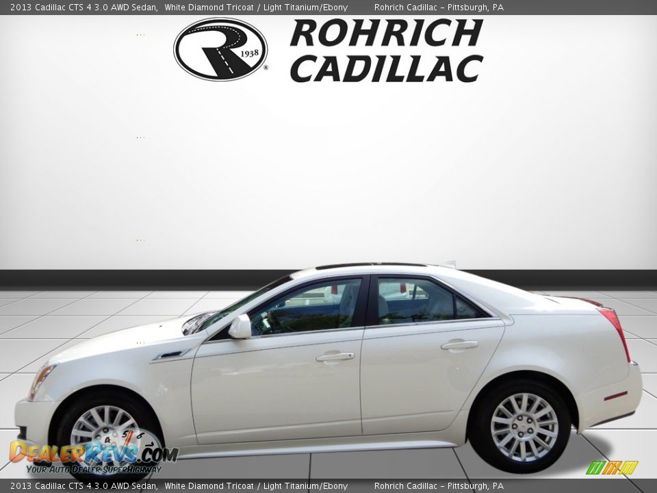 2013 Cadillac CTS 4 3.0 AWD Sedan White Diamond Tricoat / Light Titanium/Ebony Photo #2