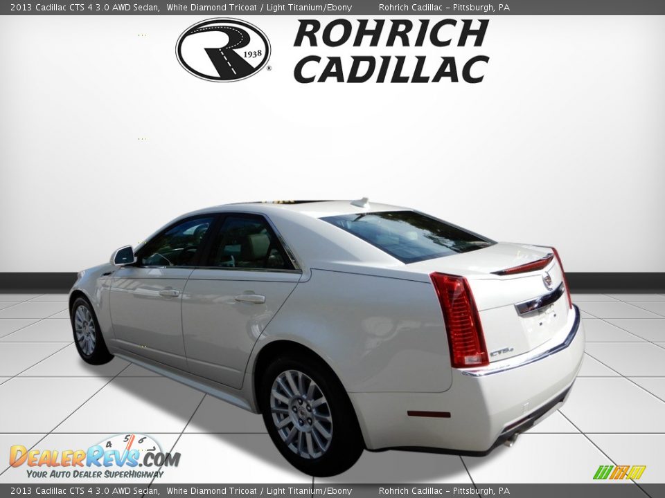2013 Cadillac CTS 4 3.0 AWD Sedan White Diamond Tricoat / Light Titanium/Ebony Photo #3