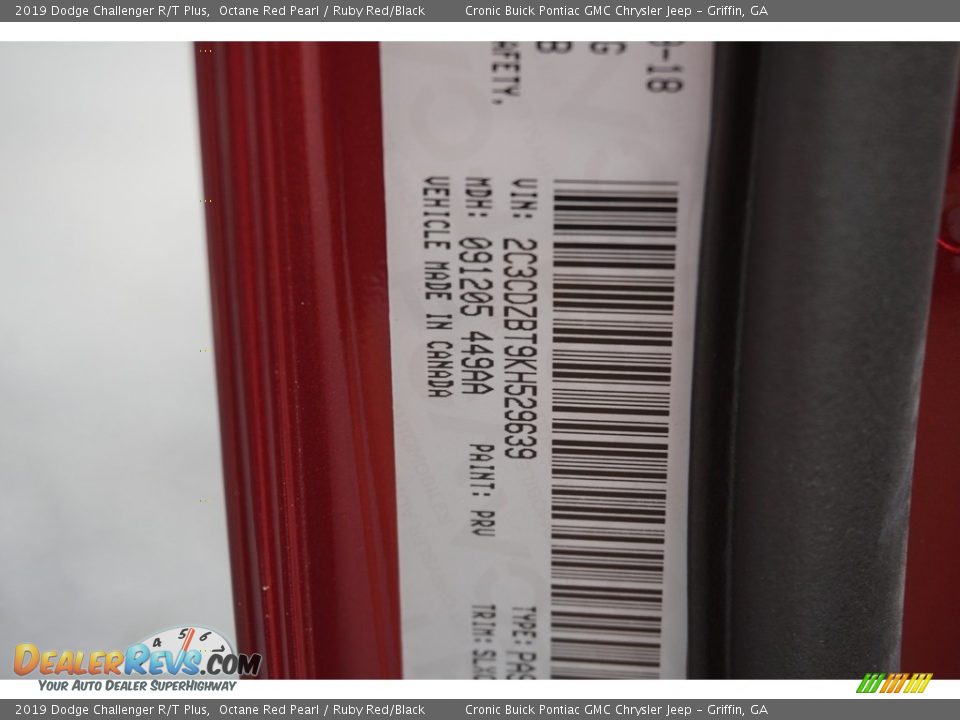 2019 Dodge Challenger R/T Plus Octane Red Pearl / Ruby Red/Black Photo #16