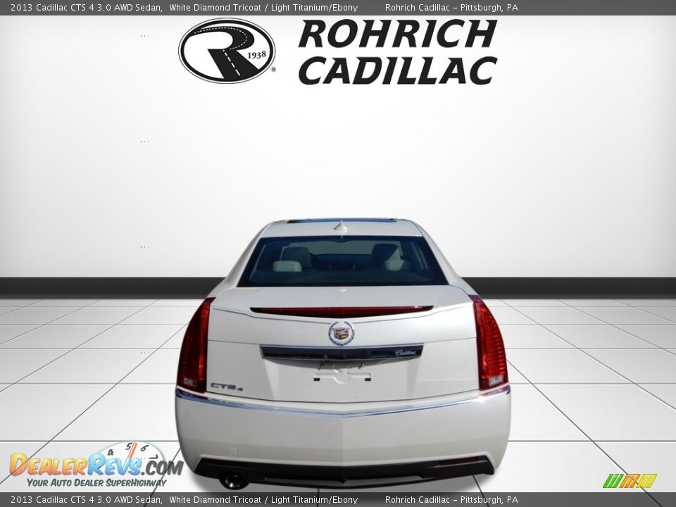 2013 Cadillac CTS 4 3.0 AWD Sedan White Diamond Tricoat / Light Titanium/Ebony Photo #4