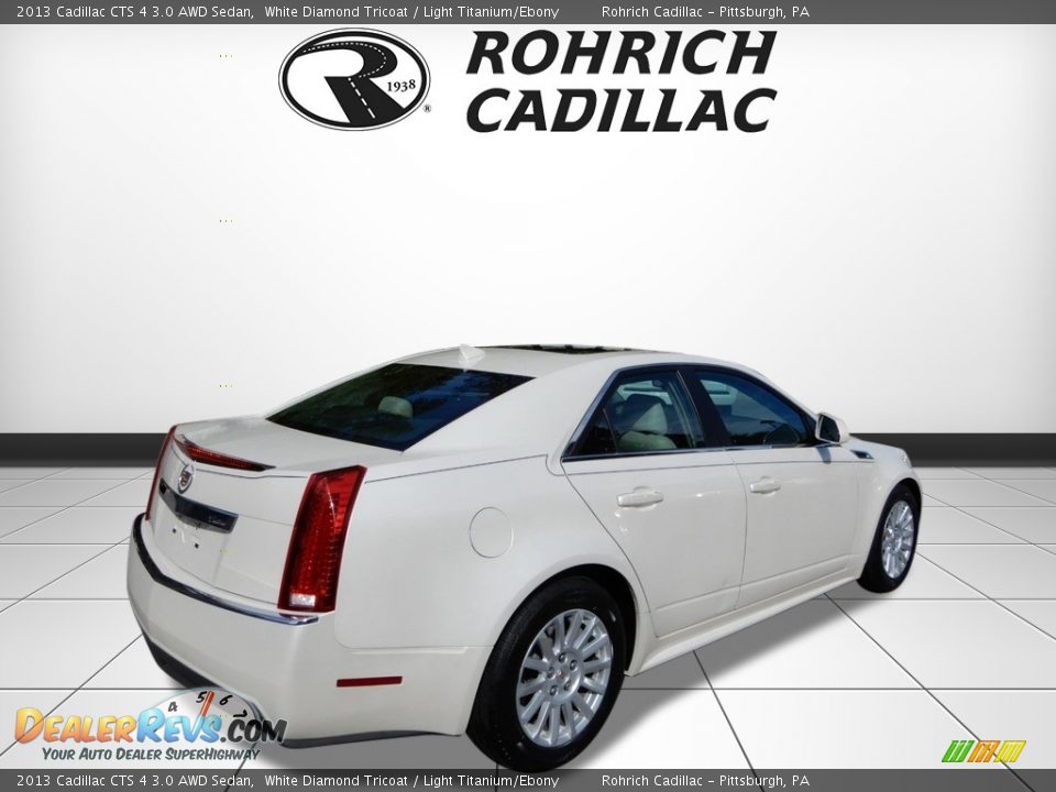 2013 Cadillac CTS 4 3.0 AWD Sedan White Diamond Tricoat / Light Titanium/Ebony Photo #5