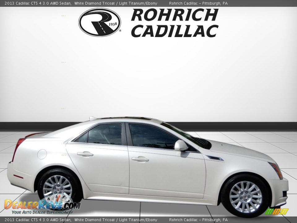 2013 Cadillac CTS 4 3.0 AWD Sedan White Diamond Tricoat / Light Titanium/Ebony Photo #6