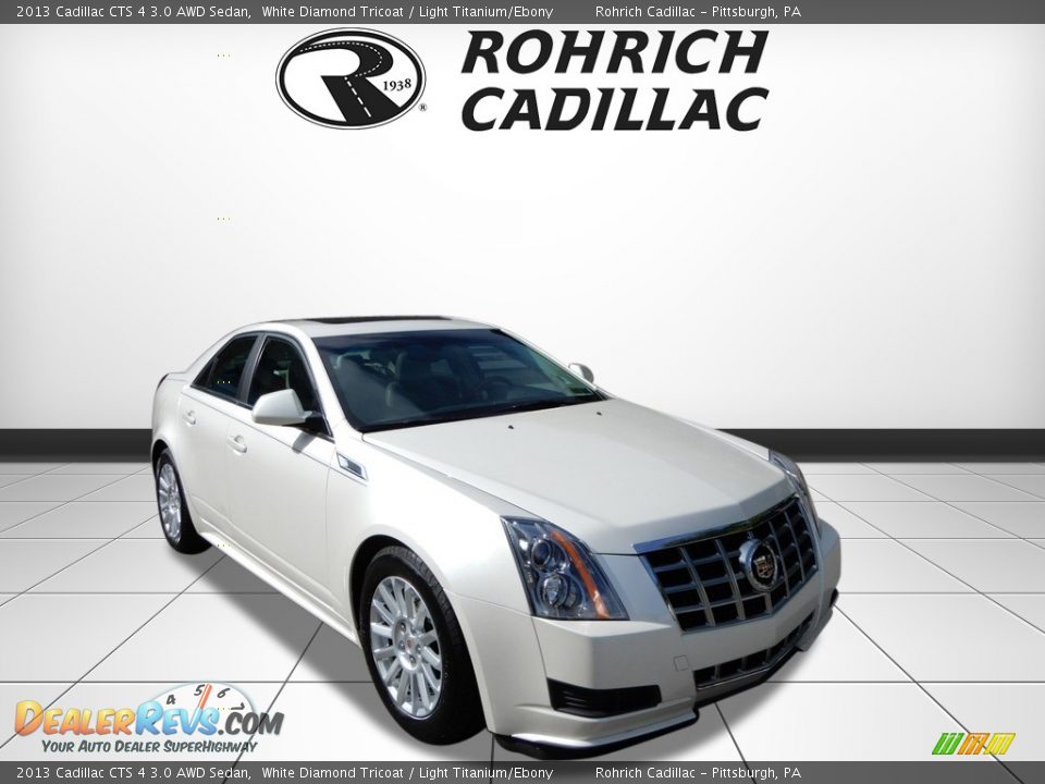 2013 Cadillac CTS 4 3.0 AWD Sedan White Diamond Tricoat / Light Titanium/Ebony Photo #7
