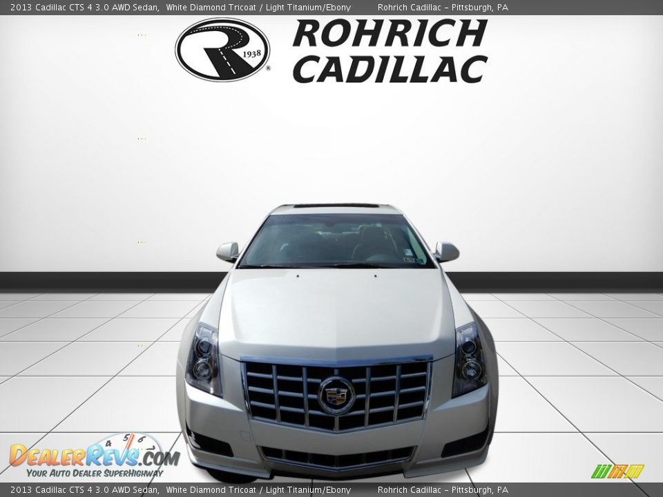 2013 Cadillac CTS 4 3.0 AWD Sedan White Diamond Tricoat / Light Titanium/Ebony Photo #8