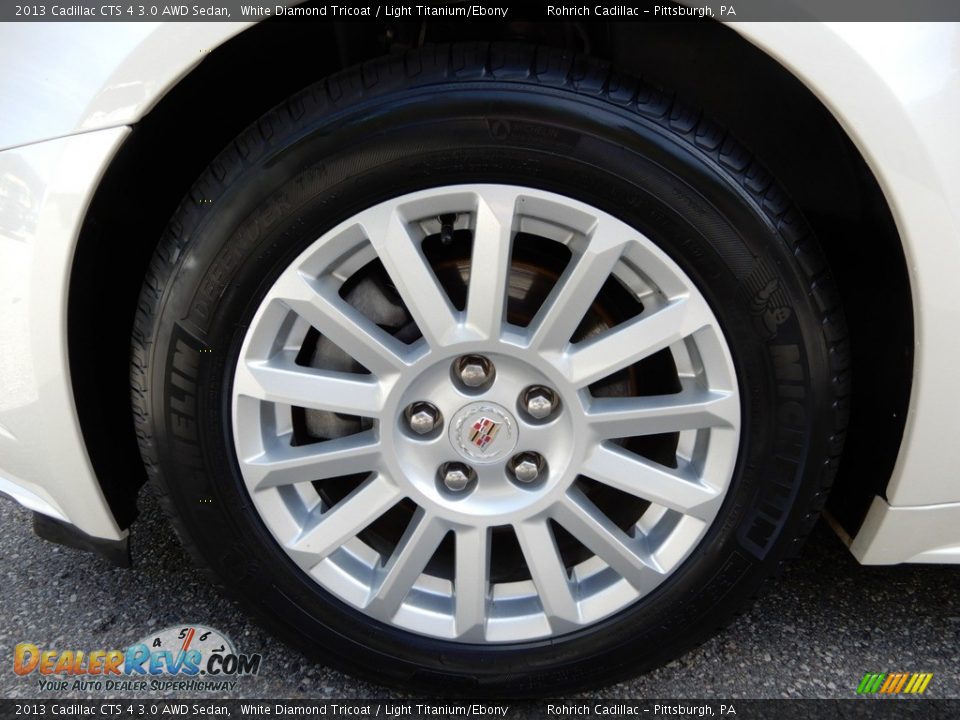 2013 Cadillac CTS 4 3.0 AWD Sedan White Diamond Tricoat / Light Titanium/Ebony Photo #9