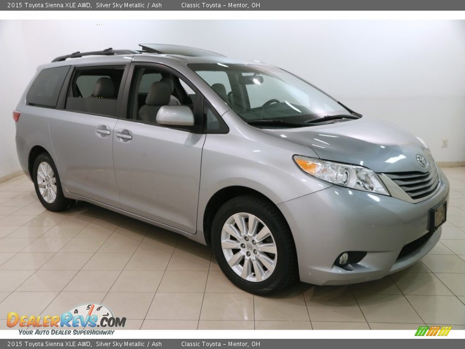 2015 Toyota Sienna XLE AWD Silver Sky Metallic / Ash Photo #1