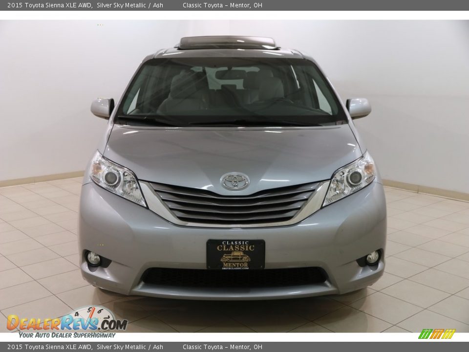2015 Toyota Sienna XLE AWD Silver Sky Metallic / Ash Photo #2