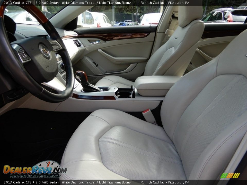2013 Cadillac CTS 4 3.0 AWD Sedan White Diamond Tricoat / Light Titanium/Ebony Photo #11