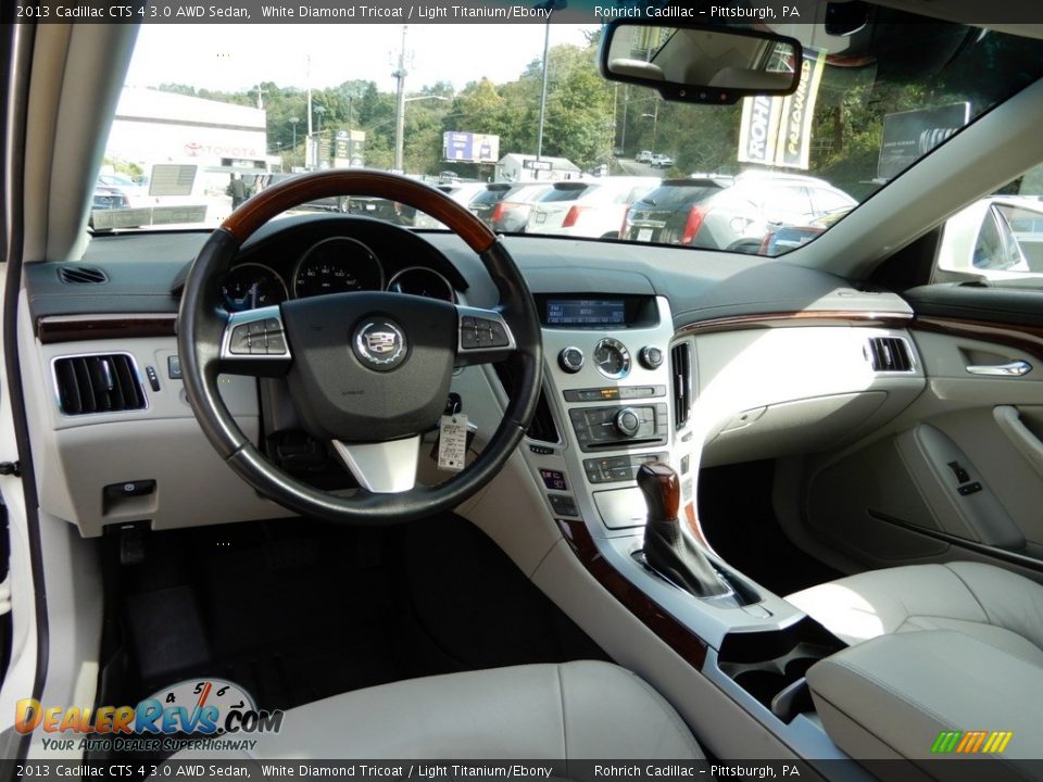 2013 Cadillac CTS 4 3.0 AWD Sedan White Diamond Tricoat / Light Titanium/Ebony Photo #13