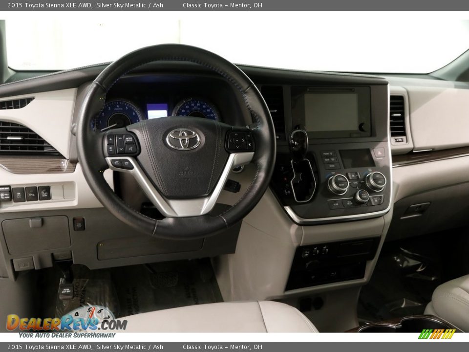 2015 Toyota Sienna XLE AWD Silver Sky Metallic / Ash Photo #6
