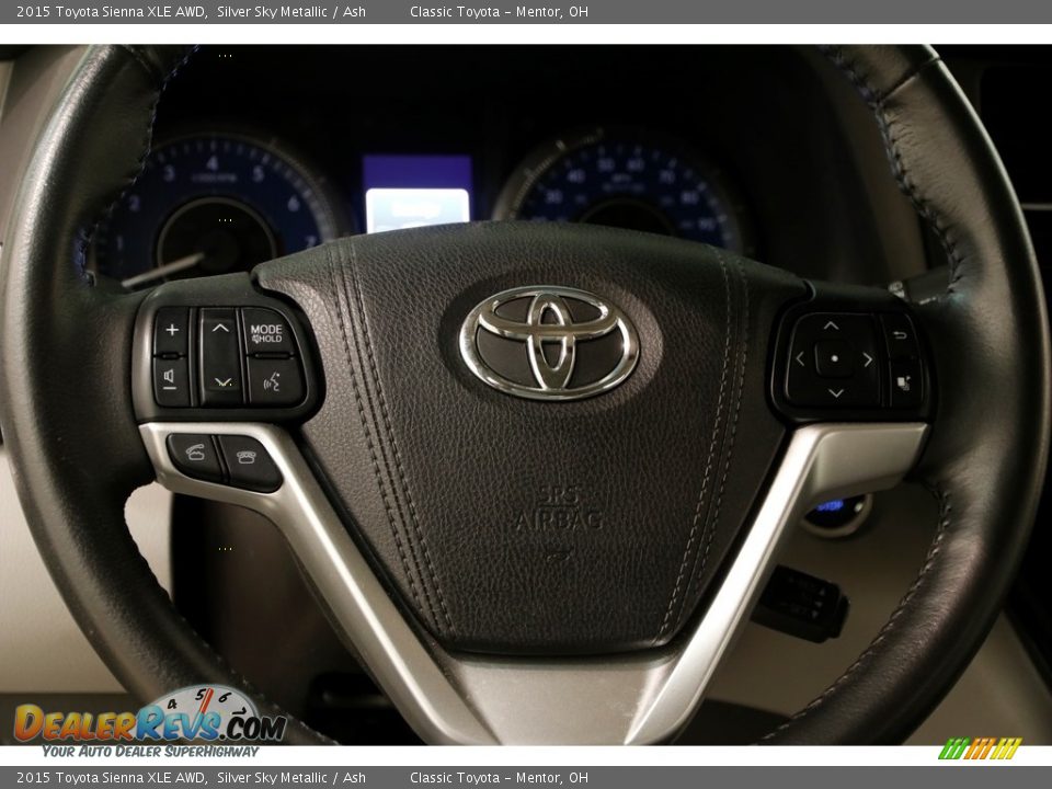2015 Toyota Sienna XLE AWD Silver Sky Metallic / Ash Photo #7