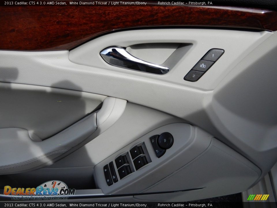 2013 Cadillac CTS 4 3.0 AWD Sedan White Diamond Tricoat / Light Titanium/Ebony Photo #15