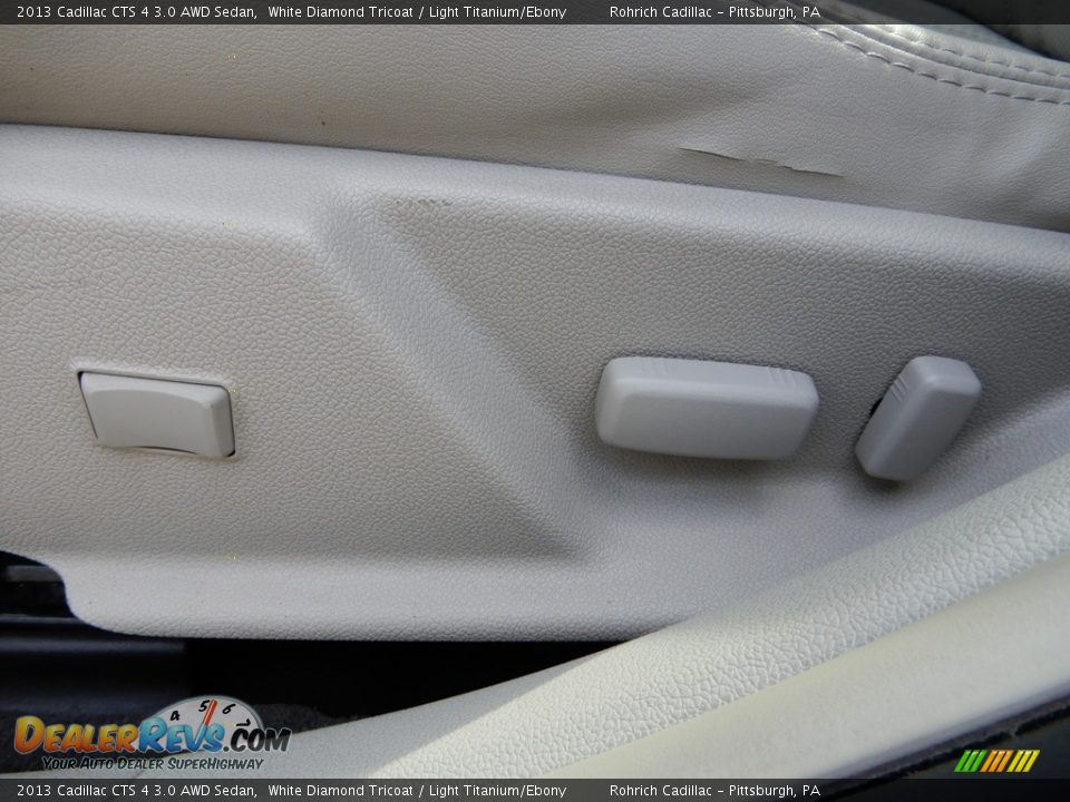 2013 Cadillac CTS 4 3.0 AWD Sedan White Diamond Tricoat / Light Titanium/Ebony Photo #18