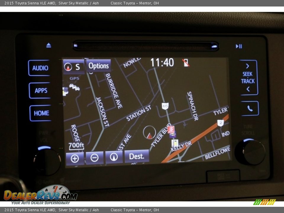 2015 Toyota Sienna XLE AWD Silver Sky Metallic / Ash Photo #12