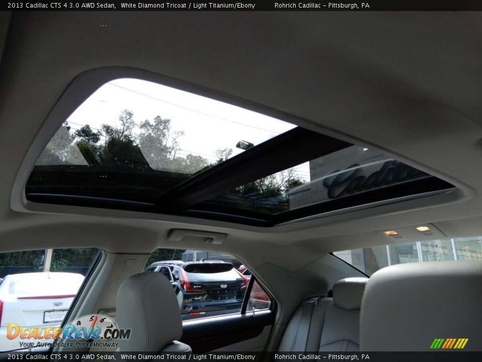2013 Cadillac CTS 4 3.0 AWD Sedan White Diamond Tricoat / Light Titanium/Ebony Photo #19