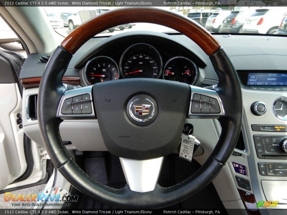 2013 Cadillac CTS 4 3.0 AWD Sedan White Diamond Tricoat / Light Titanium/Ebony Photo #20