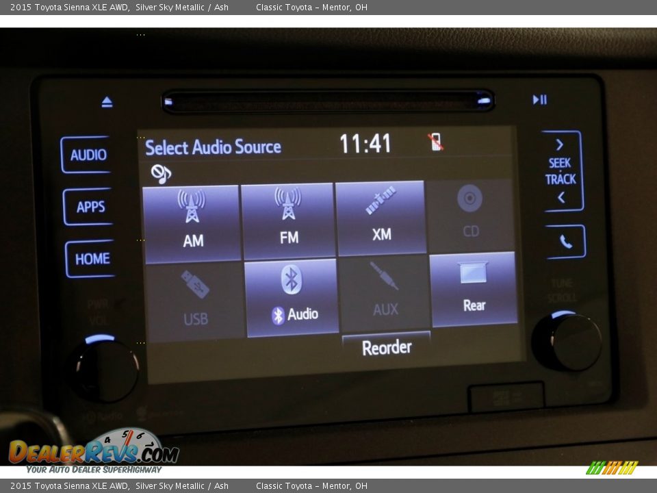 2015 Toyota Sienna XLE AWD Silver Sky Metallic / Ash Photo #14
