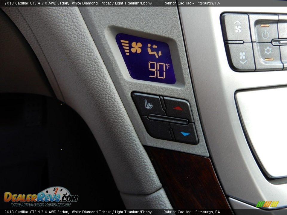 2013 Cadillac CTS 4 3.0 AWD Sedan White Diamond Tricoat / Light Titanium/Ebony Photo #21