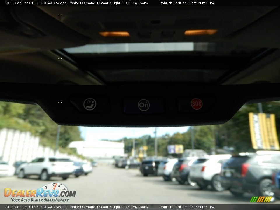 2013 Cadillac CTS 4 3.0 AWD Sedan White Diamond Tricoat / Light Titanium/Ebony Photo #23