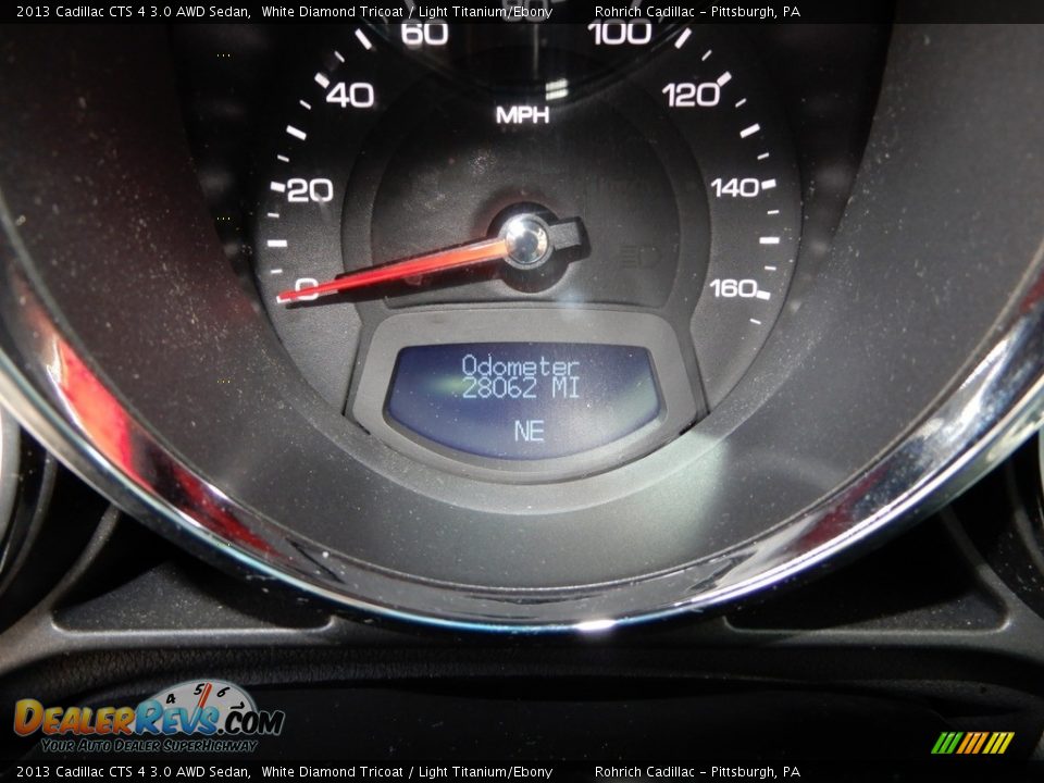 2013 Cadillac CTS 4 3.0 AWD Sedan White Diamond Tricoat / Light Titanium/Ebony Photo #25