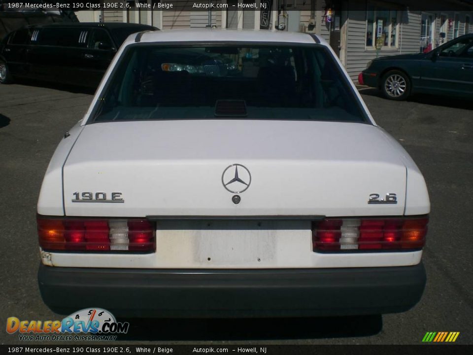 1987 Mercedes-Benz 190 Class 190E 2.6 White / Beige Photo #6