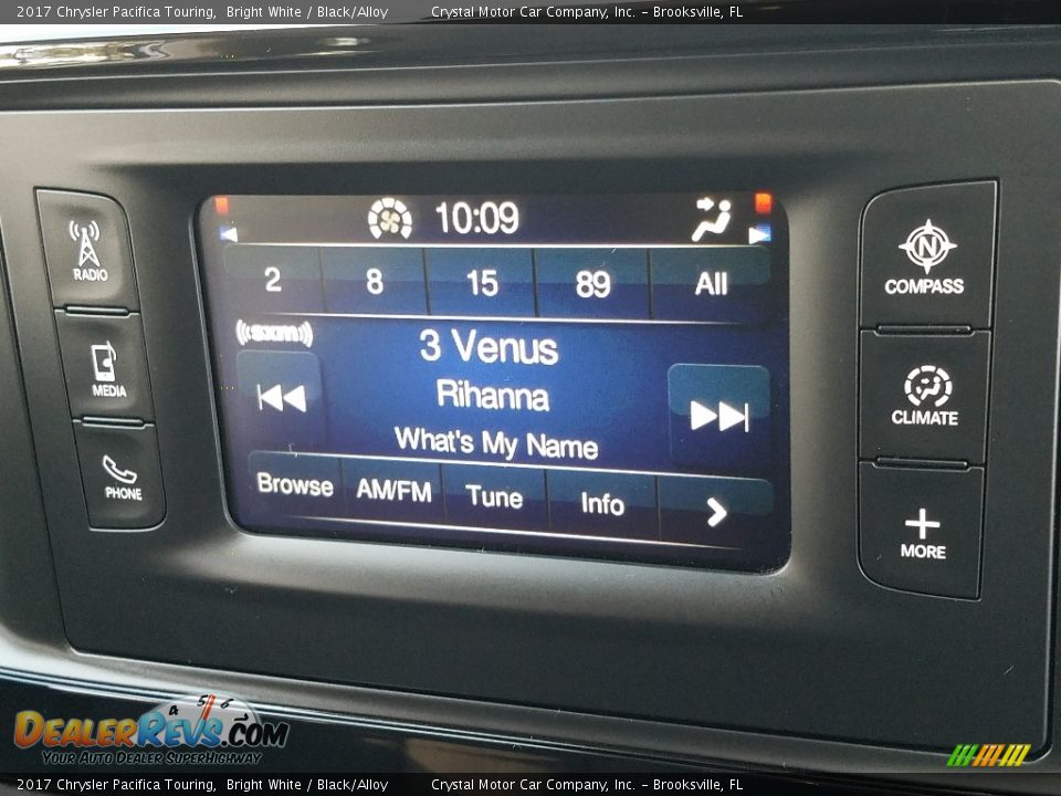 2017 Chrysler Pacifica Touring Bright White / Black/Alloy Photo #16