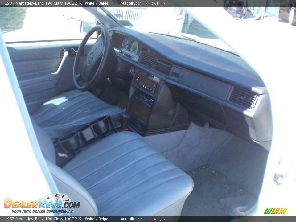 1987 Mercedes-Benz 190 Class 190E 2.6 White / Beige Photo #10