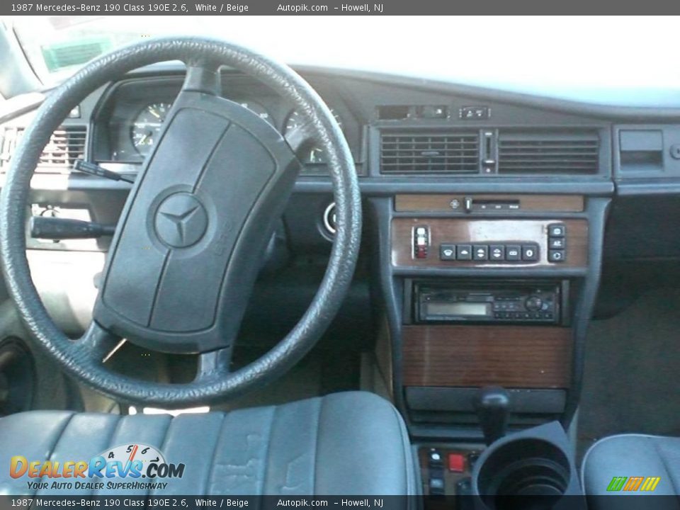 1987 Mercedes-Benz 190 Class 190E 2.6 White / Beige Photo #12