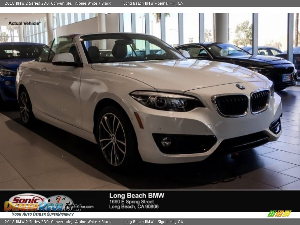 2018 BMW 2 Series 230i Convertible Alpine White / Black Photo #1