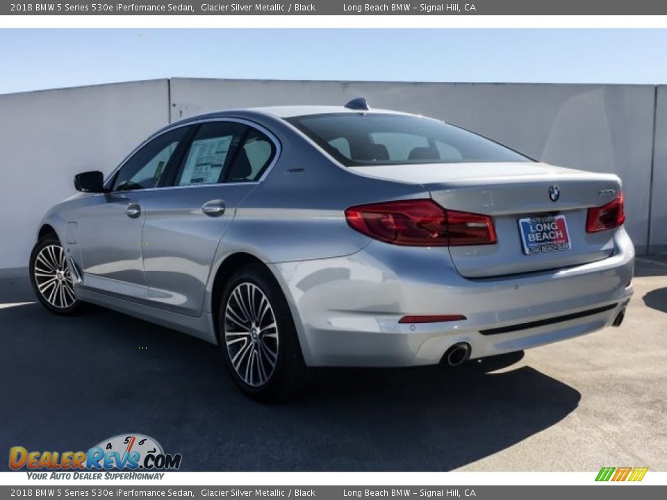 2018 BMW 5 Series 530e iPerfomance Sedan Glacier Silver Metallic / Black Photo #2