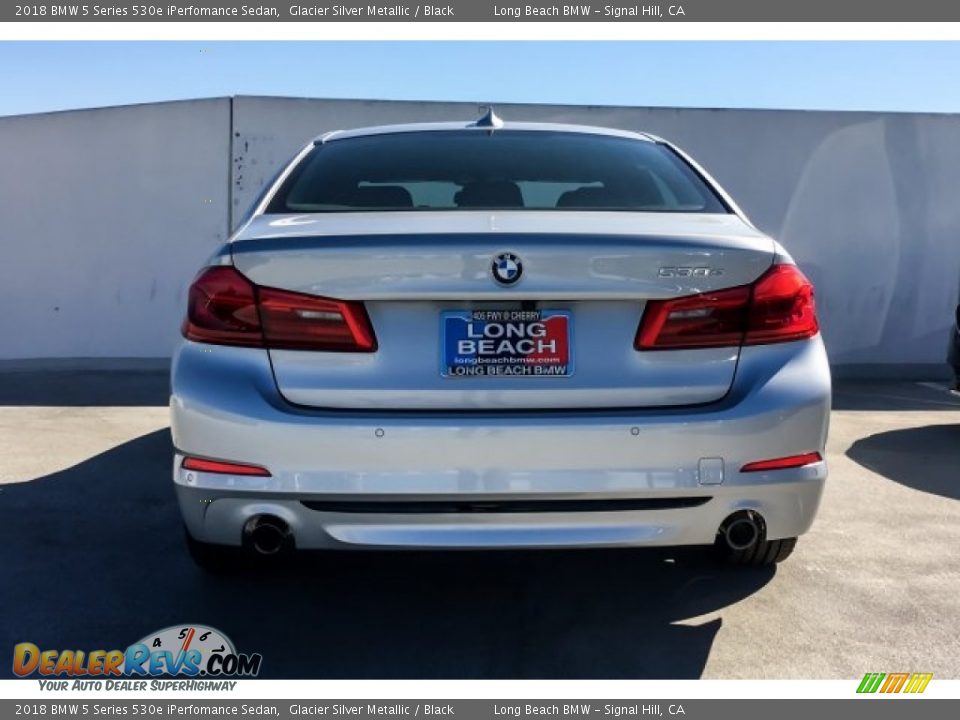 2018 BMW 5 Series 530e iPerfomance Sedan Glacier Silver Metallic / Black Photo #3