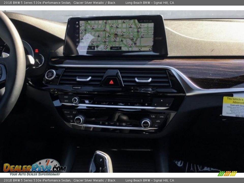 2018 BMW 5 Series 530e iPerfomance Sedan Glacier Silver Metallic / Black Photo #6