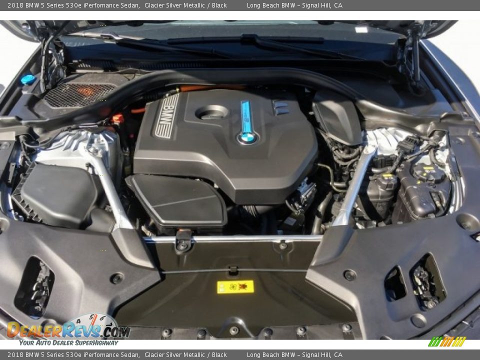 2018 BMW 5 Series 530e iPerfomance Sedan Glacier Silver Metallic / Black Photo #8