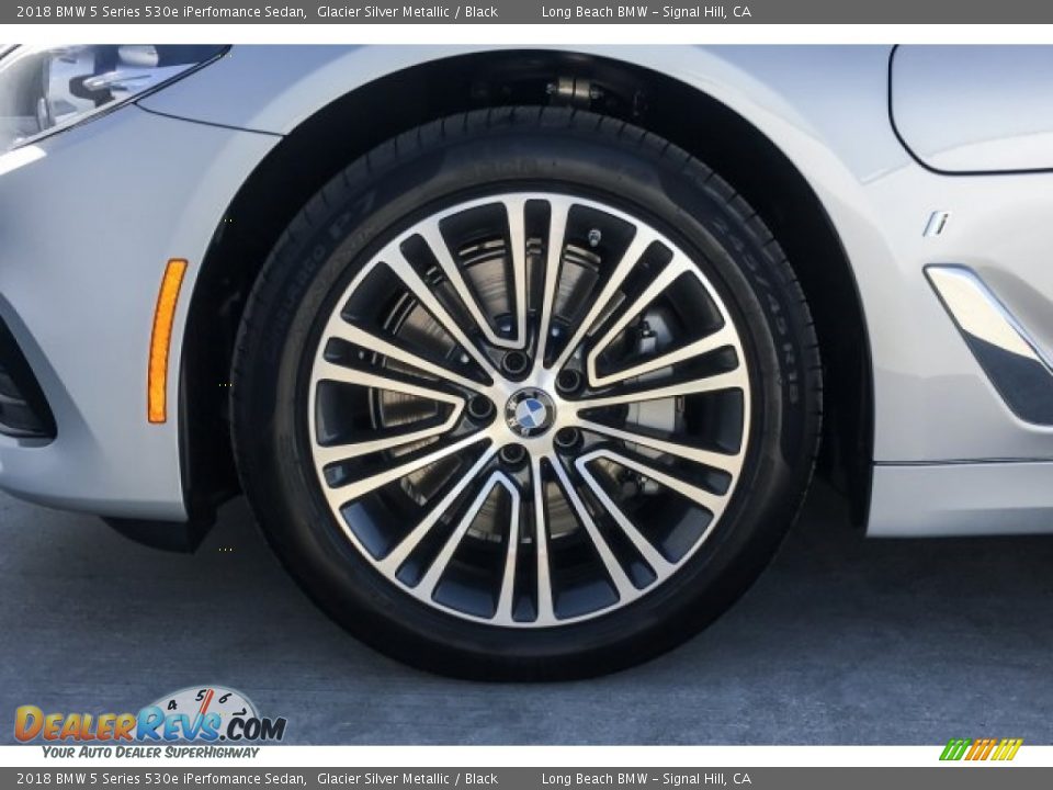 2018 BMW 5 Series 530e iPerfomance Sedan Glacier Silver Metallic / Black Photo #9