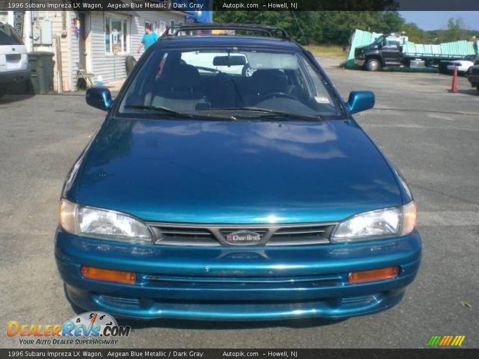 1996 Subaru Impreza LX Wagon Aegean Blue Metallic / Dark Gray Photo #1