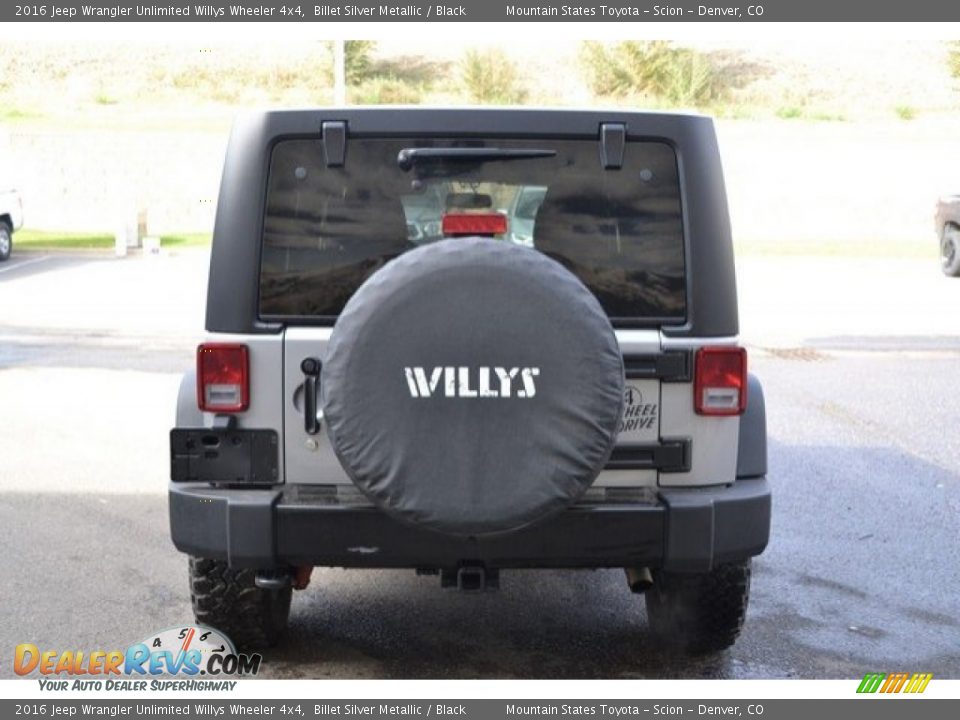 2016 Jeep Wrangler Unlimited Willys Wheeler 4x4 Billet Silver Metallic / Black Photo #5